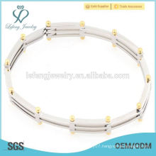 Factory direct price Silver & gold stainless steel jewelry bracelet for ladies